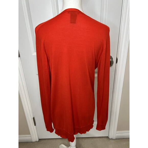 Eileen Fisher Cardigan Sz S Orange Wool Cashmere blend Knit Open-Front Sweater - Picture 9 of 9